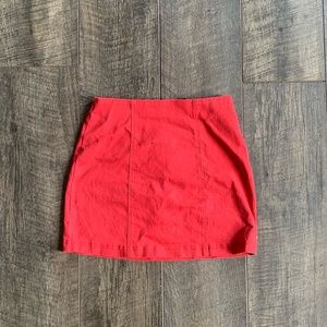 Red Forever 21 Mini Skirt